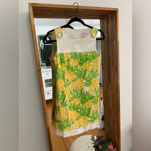 Lilly Pulitzer Pineapple Shift Dress Size 2 - Like New Condition